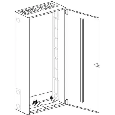ABN System-Gehäuse S29 | Wandgehäuse IP43 | 550x1400x210 mm | Stahlblech/Kunststoff | weiß | Aufputz/Unterputz