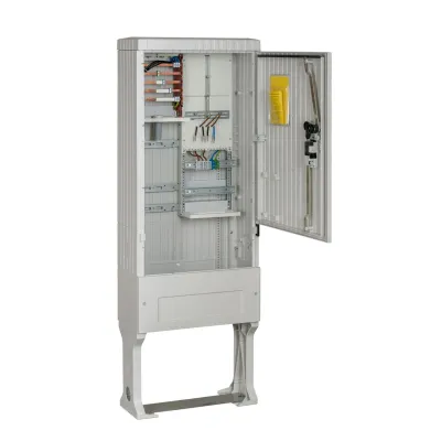 ABN Zähleranschlusssäule SZ175ZZ1500 | 1 Zählplatz | 5-polig | Aufputz/teilversenkt | IP44 | Kunststoff | grau RAL 7035