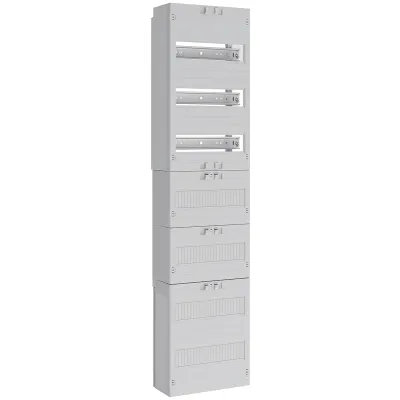 ABN Verteilerfeld V17AR322 | 3-reihig 36TE | APZ-Raum | 2x RfZ | 250x1050x133mm | mit Abdeckung & N-PE-Klemmen