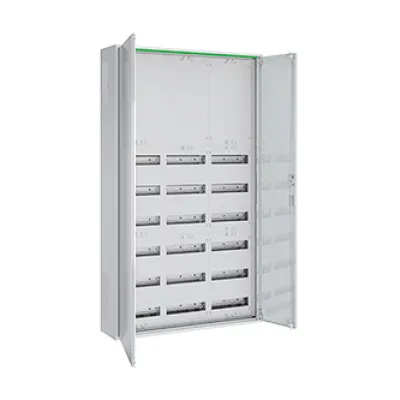 ABN Wandschrank Aufputz ABNRS309K03 | IP44 | 800x1400x200 mm | Stahl pulverbeschichtet | 6-reihig | weiß RAL9016