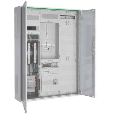 ABN Wandlerschrank ABNRS307X0141 | 100A | Komplettschrank AP | 1 Zählerplatz | IP44 | 5-polig | für Stadtwerke München