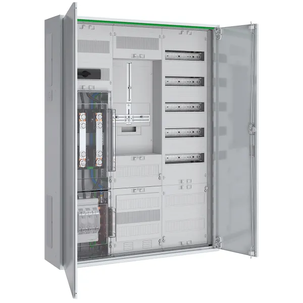 ABN Wandlerschrank RS307X0001 | 100A | 1-stöckig | Aufputz | 3 Felder | IP44 | Stahl weiß RAL9016