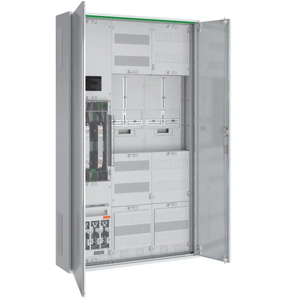 ABN Wandlermessschrank RS309X0682 | 200A | TAB Netze-BW | 2 Zählerplätze | 5-polig | Aufputz | IP44 | Kunststoff | weiß