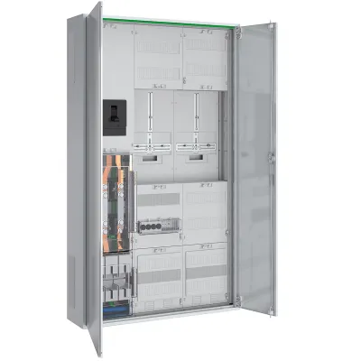 ABN Wandlerschrank RS309X0553 | 250A TAB Mitteldeutschland | 2 Zählerplätze | Aufputz | 3-Feld | IP44 | 5-polig | weiß