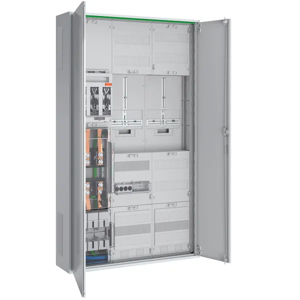ABN Wandlerschrank RS309X0813 | 250A 5-polig TAB SN Hamburg | Aufputz | 2 Zählerplätze | IP44 | Kunststoff