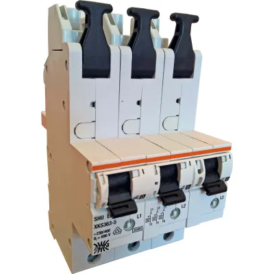 ABN SHU-Schalter XKS363-5 | 3-polig | 63A | Hauptschalter für Sammelschiene | Charakteristik E | 400V | 25kA | IP20