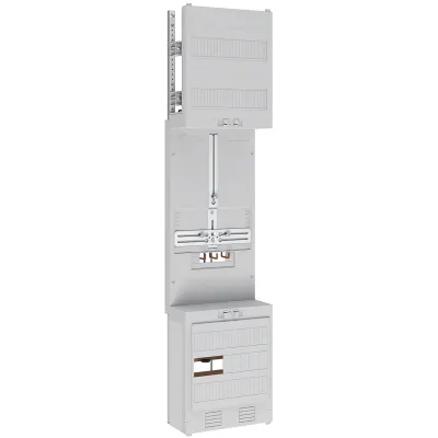 ABN Zählerplatz Z17110 | 3-Punkt 1-Zählerfeld | mit Klemmstein | 5-polig | 250x1050mm | verdrahtet | geschlossen