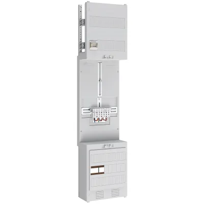 ABN Zählerplatz Z17610 3Pkt 1Z | 1-stöckig | 5-polig | mit Verdrahtung | 250x1050mm | IP20 | RAL 9002 weiß