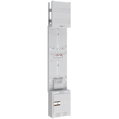 ABN Zählerplatz Z19111 | 3Pkt 1Z/Res | Klemmstein 5-polig | 250x1350mm | 2-stöckig | Verdrahtet | Sammelschiene