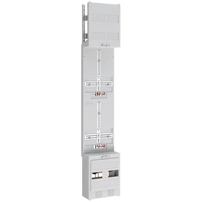 ABN Zählerplatz 3Pkt 2Z Z19120 | Zählerschrank 2-stöckig | 5-polig | mit Klemmstein | 250x1350mm | verdrahtet