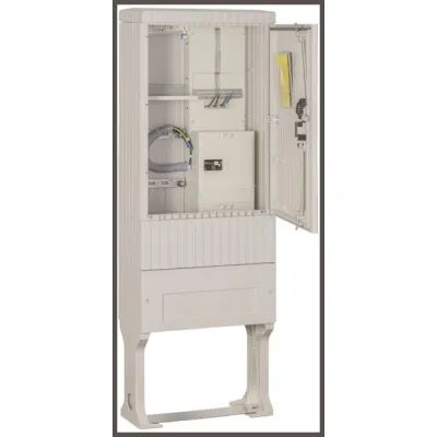 ABN Zähleranschlusssäule SZ175ZL1500 | 1 Zählerplatz | 2 Felder | IP44 | Aufputz | Kunststoff | 1710x583x277 mm