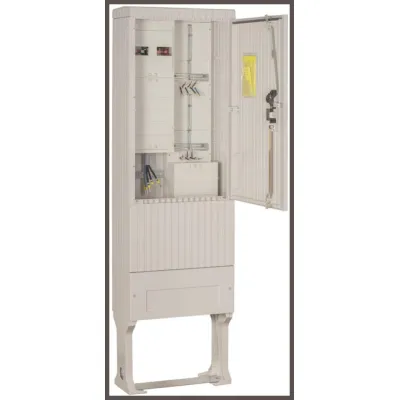 ABN Zähleranschlusssäule SZ205ZA2500 | 2 Zählerplätze | 2-stöckig | APZ | 5-polig | IP44 | Kunststoff | grau RAL7035