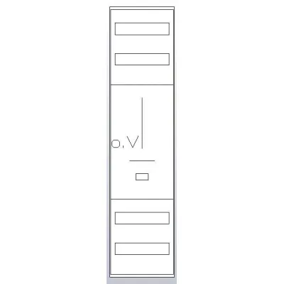 ABN Zählerfeld Z17001P | 1 Zählerplatz | 3-Punkt | 1-stöckig | 5-polig | Hutschiene | 250x1050mm | IP20 | weiß RAL9002