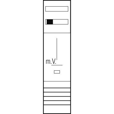 ABN Zählerfeld 3Pkt 1Z sperrbarem HS 5polig 250x1050mm