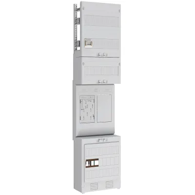 ABN Zählerplatz eHZ 1Z(44A) EZ17210D | 5-polig | sperrbarer Hauptschalter | 250x1050mm | verdrahtet | IP20 | weiß