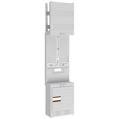 ABN Zählerplatz Z17110D | 3-Punkt-Befestigung | 1 Zählerplatz | 5-polig | 44A | verdrahtet | 1050x250mm | IP3X | weiß