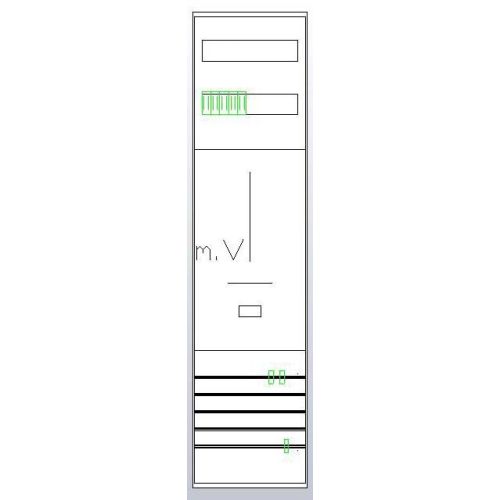 Bild: ABN Zählerplatz 1ZP 44A 3-Punkt Z17110D 16qmm Verdrahtung H=1050mm
