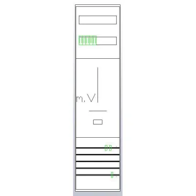 ABN Zählerplatz Z17110D | 3-Punkt-Befestigung | 1 Zählerplatz | 5-polig | 44A | verdrahtet | 1050x250mm | IP3X | weiß