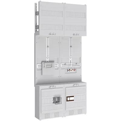 Abn Zählerplatz Z27710Z | Komplettfeld 3PKT 1Z 1T mit HLAK/Kanal | IP43 | SK2 | 5-polig | 250x1050x210mm