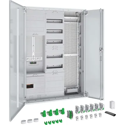 ABN Zählerschrank S37ZA710M | Komplettschrank 3-Punkt 1xZählerplatz | 5-polig | APZ | 800x1100x210mm | Stahl weiß