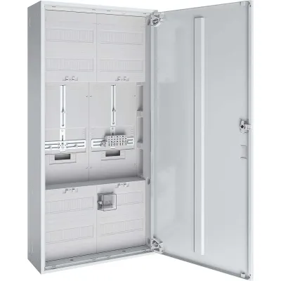 ABN Zählerschrank S27ZZ111HL | 3-Punkt | 2 Zählerplätze | 3x40A | IP43 | Aufputz/Unterputz | 1100x550x210 mm