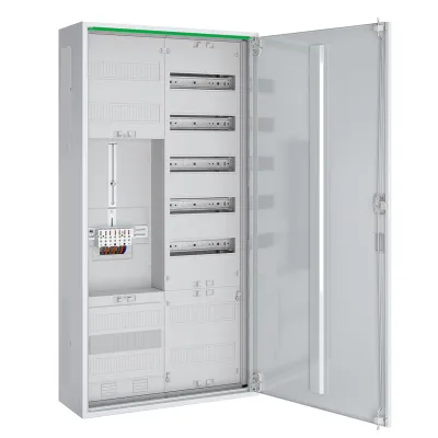 ABN Zählerschrank ABNRS207Z0051 Komplettschrank | 1-stöckig | 2 Felder | 5-reihig | APZ-Raum | IP44 | 550x1100x210 mm