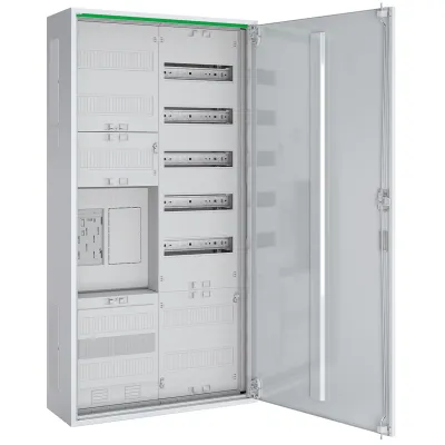 ABN Zählerschrank ABNRS207E0031 | eHZ Komplettschrank 1Z | 2 Felder | 5-reihig | APZ-Raum | IP44 | Auf-/Unterputz | weiß