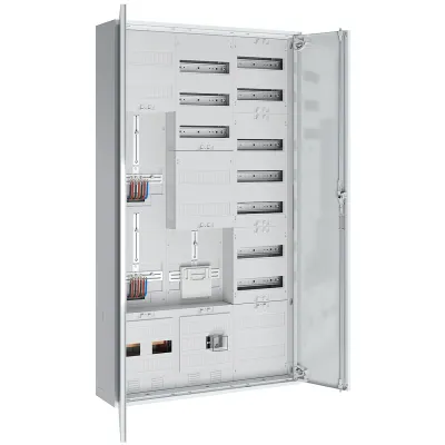 ABN Zählerschrank S39ZA121FR | 2 Zählerplätze | 1 TSG | 800x1400x210 mm | Stahl RAL9016 | IP43