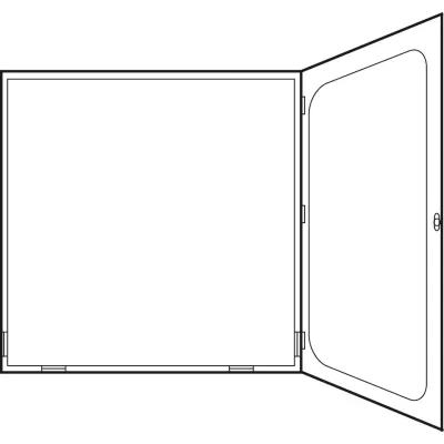 ABN Braun Zählerwechselschrank WMS28-55 | IP54 | Aufputz | mit Sichtscheibe für WMP38-55 | Stahlblech | 800x800x225 mm