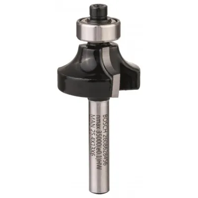 Bosch Abrundfräser 2608628456 | Ø 25,4 mm | Schaft 6 mm | Radius 6,3 mm | für Holz | zweischneidig | Anlaufkugellager