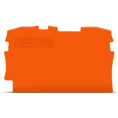 WAGO Abschluss- und Zwischenplatte 2000-1292 | Serie 2000 | 0,7 mm stark | rastbar | UL94 V0 | orange