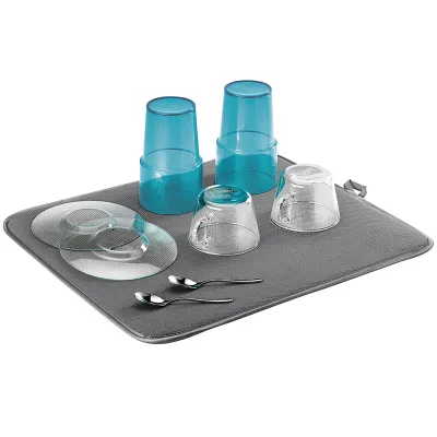 Abtropfmatte Microfaser grau