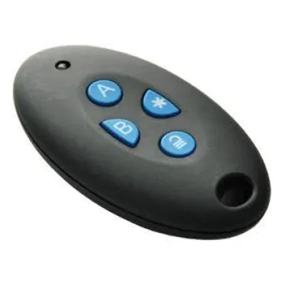 ABUS Funkfernbedienung FU8150 | Sicherheitssystem | Panikfunktion | kabellos | IR Wireless | 2 Tasten | schwarz/blau