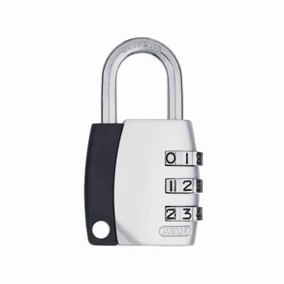 ABUS Zahlenschloss 155/20 | Kombinationsschloss Vorhängeschloss | 3-stelliger Code | 20 mm | Zinkdruckguss | Silber