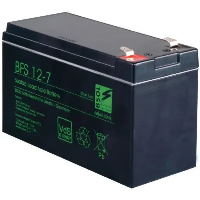 ABUS Blei-Gel-Akku BT2070 | 12V 7Ah | VdS zertifiziert | wartungsfrei | auslaufsicher | 1000 Ladezyklen | kompakt