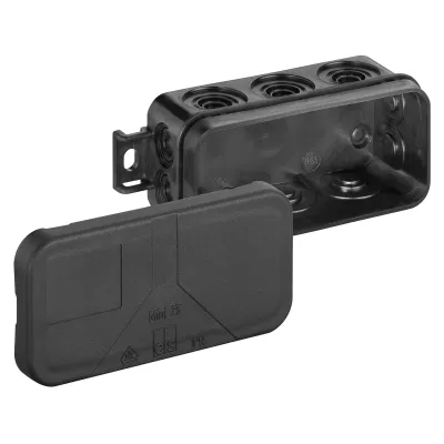 Spelsberg Abzweigdose Mini 25-L/sw 31010801 | IP55 | 2,5mm² | 89x43x38mm | Kunststoff | halogenfrei | schwarz
