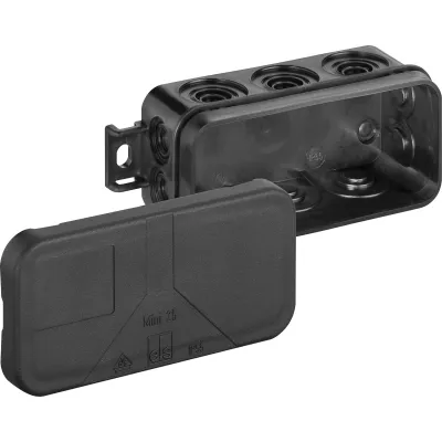 Spelsberg Abzweigdose Mini 25-L/sw 31010801 | IP55 | 2,5mm² | 89x43x38mm | Kunststoff | halogenfrei | schwarz