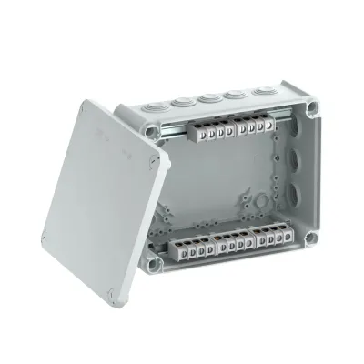 OBO Bettermann Kabelabzweigkasten T 250 KL | Abzweigdose IP66 | 25 mm² | 240x190x95 mm | Kunststoff | lichtgrau