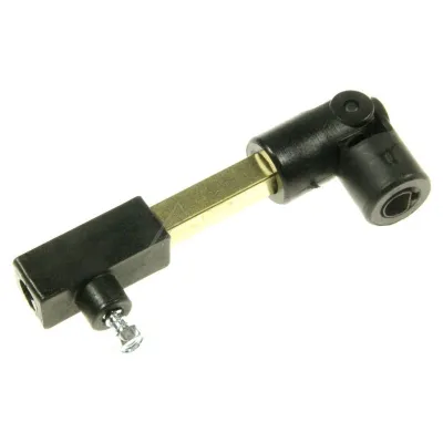 Achse 4-kant 6x4,3mm mit Fixier-und Gelenkstueck,(hahnseitiger Achsabschnitt)