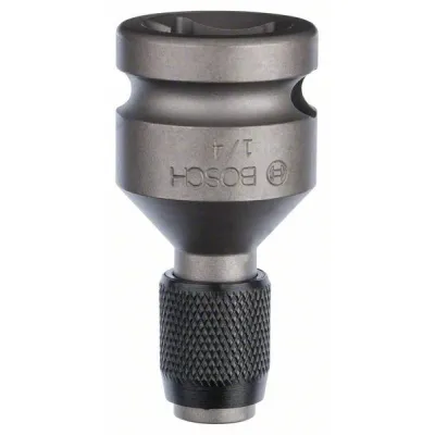 Bosch Bit Adapter Impact 2608551110 | 1/2 Zoll Vierkant auf 1/4 Zoll Sechskant | magnetisch | VDE | 143 mm
