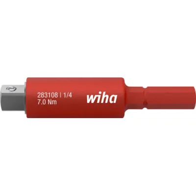 Wiha Adapter slimVario electric SB283108 43139 | 1/4 Zoll Steckschlüssel | isoliert IEC 60900 | 6 mm Bit | 59 mm