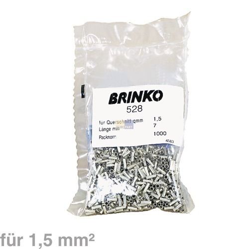 Bild: Aderendhülsen 1,5mm² 7mm NWS 144-1,5-7 1000Stk 46228