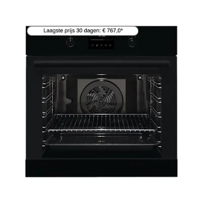 AEG Einbau-Backofen BPB331061B | 6000 Serie | Pyrolyse | Heißluft | 72 l | 9 Programme | Grill | Schwarz