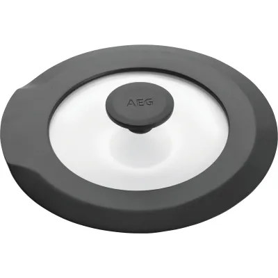 AEG Topfdeckel mit Dampföffnung A9HOLID2 | für Töpfe 20-22-24 cm | Glasdeckel | leitet Dampf in Dunstabzug | Größe 2
