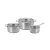 Bild: AEG Topf-Set CookPro A9HOPS | 3-teilig | Integriertes Sieb | Edelstahl | Ø 16/20/24 cm | für alle Herdarten