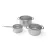 Bild: AEG Topf-Set CookPro A9HOPS | 3-teilig | Integriertes Sieb | Edelstahl | Ø 16/20/24 cm | für alle Herdarten