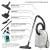 Bild: AEG Staubsauger mit Beutel AB61H6SW | Allergy Plus Filter | HEPA | 12m Aktionsradius | Turbodüse | 850W | 3,5L | Weiß