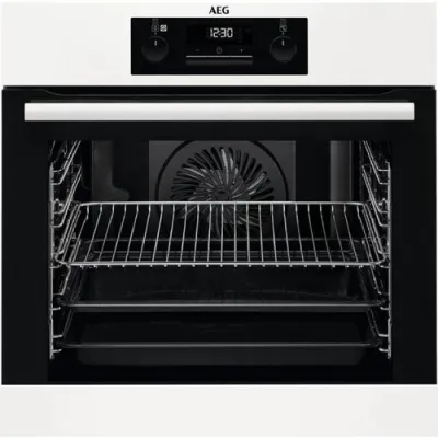 AEG Einbau-Backofen BEB351010W | 944 187 979 | SteamBake | 71L MaxiKlasse | Aqua-Reinigung | Grill | Timer | Edelstahl