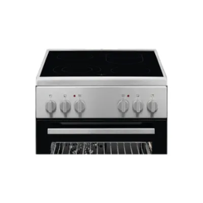 AEG Standherd CCB54483BM | Glaskeramik-Kochfeld 50cm | 4 Kochzonen | Heißluftbackofen 57L | Energieklasse A | Edelstahl