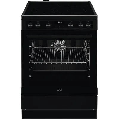 AEG Standherd CCB6446BBB | Glaskeramik-Kochfeld 60 cm | 4 Kochzonen | Grillfunktion | Teleskopauszug | Energieklasse A